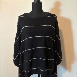 Black White Striped Sweater